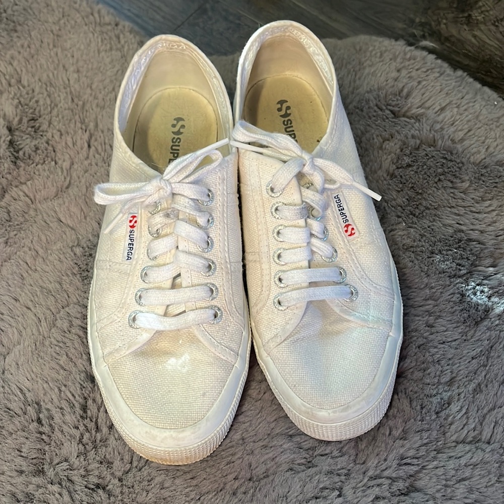 White superga lace ups